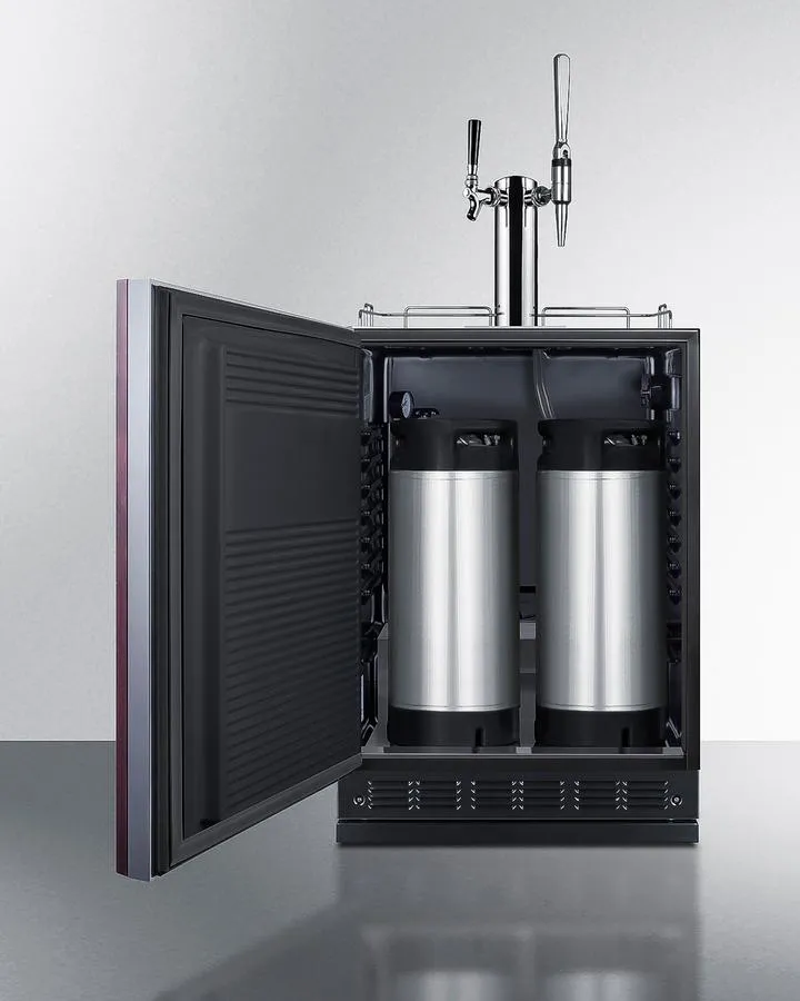 Summit SBC7BRSIFCM2LHD 24 Wide Cold Brew/Nitro Kegerator (Panel Not Included)