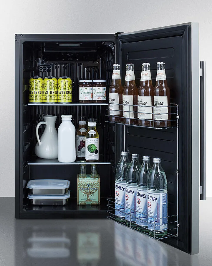 Summit SPR196OSADA Shallow Depth Outdoor Built-In All-Refrigerator. Ada Compliant