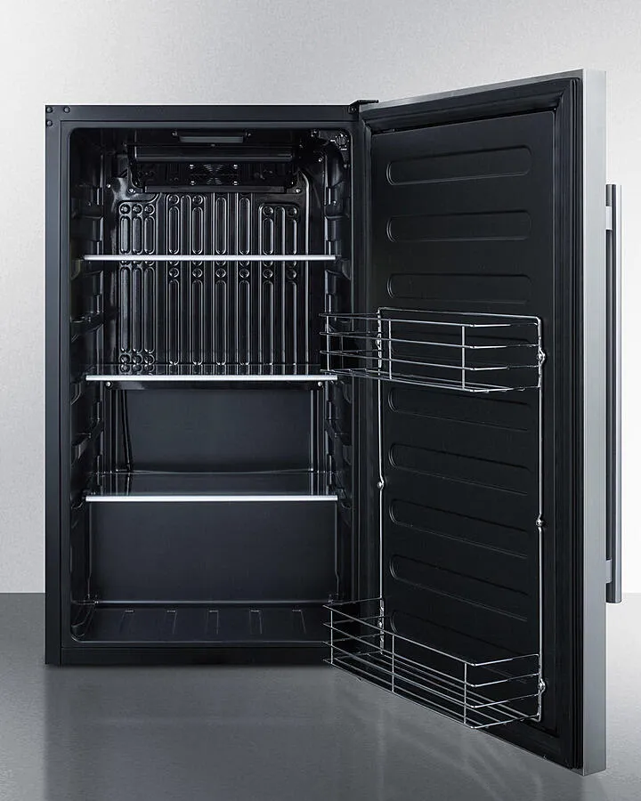 Summit SPR196OSADA Shallow Depth Outdoor Built-In All-Refrigerator. Ada Compliant