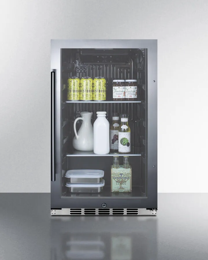 Summit SPR488BOSH34CSS Shallow Depth Indoor/Outdoor Beverage Cooler
