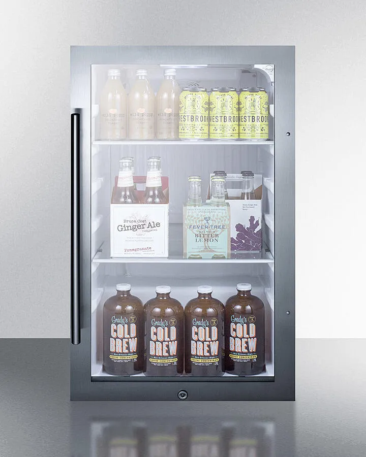 Summit SPR489OSADA Shallow Depth Indoor/Outdoor Beverage Cooler. Ada Compliant