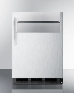 Summit SPR7BOSSTSR 24 Wide Outdoor All-Refrigerator. With Speed Rail