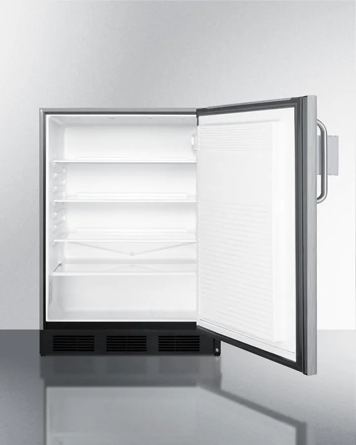 Summit SPR7BOSSTSR 24 Wide Outdoor All-Refrigerator. With Speed Rail