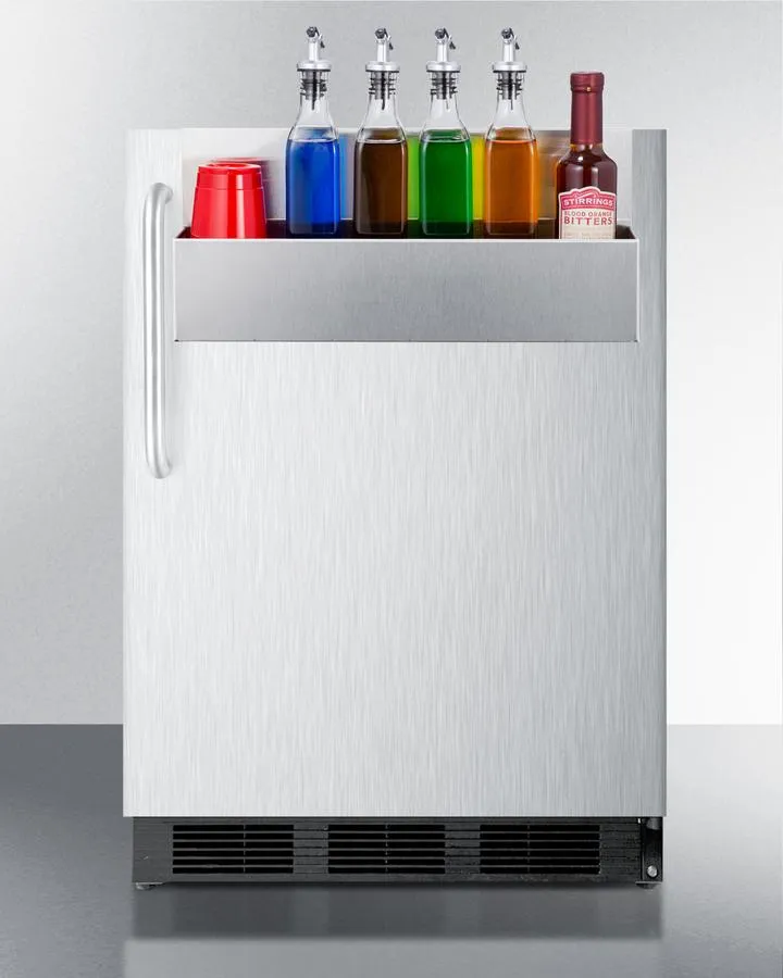 Summit SPR7BOSSTSR 24 Wide Outdoor All-Refrigerator. With Speed Rail