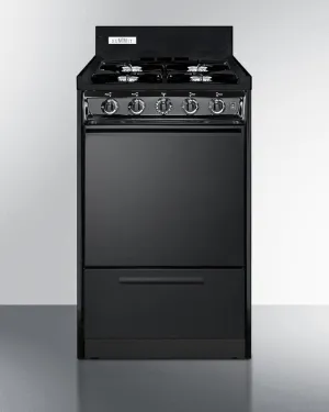 Summit TNM1107C 20 Wide Gas Range. Open Burners