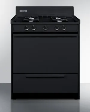Summit TNM2107C 30 Wide Gas Range. Open Burners