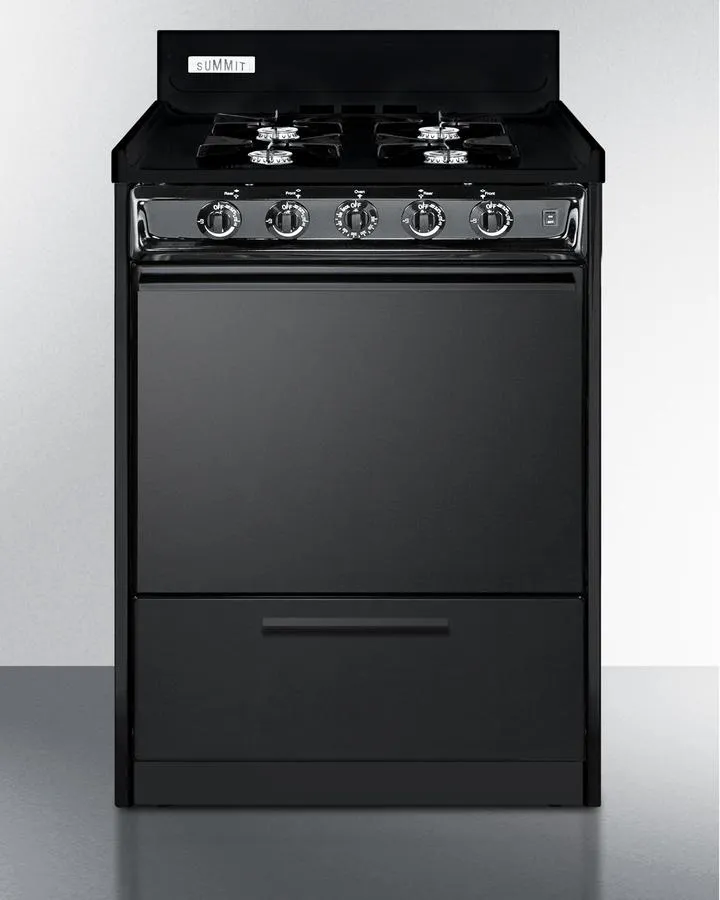 Summit TNM6107C 24 Wide Gas Range. Open Burners