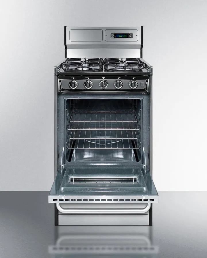 Summit TTM13027BKSW 20 Wide Gas Range