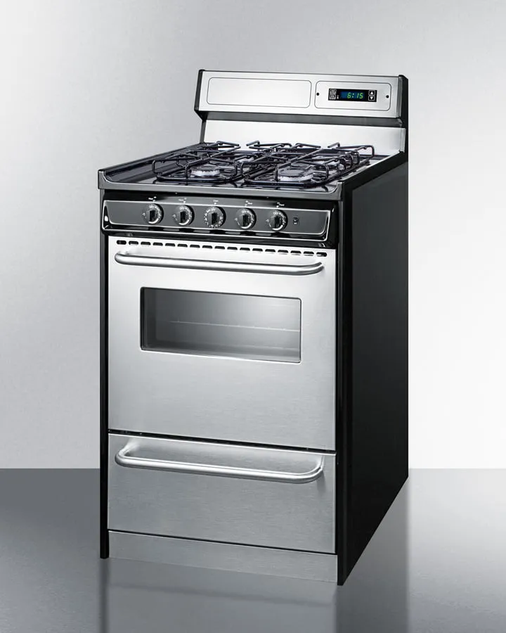 Summit TTM13027BKSW 20 Wide Gas Range