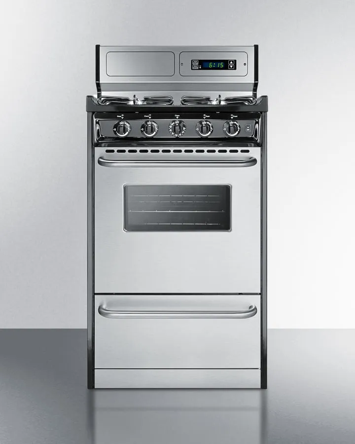 Summit TTM13027BKSW 20 Wide Gas Range