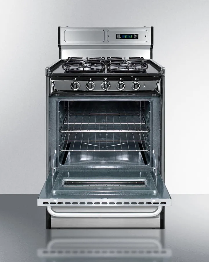 Summit TTM63027BKSW 24 Wide Gas Range