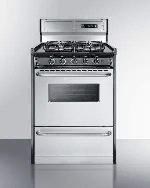 Summit TTM63027BKSW 24 Wide Gas Range