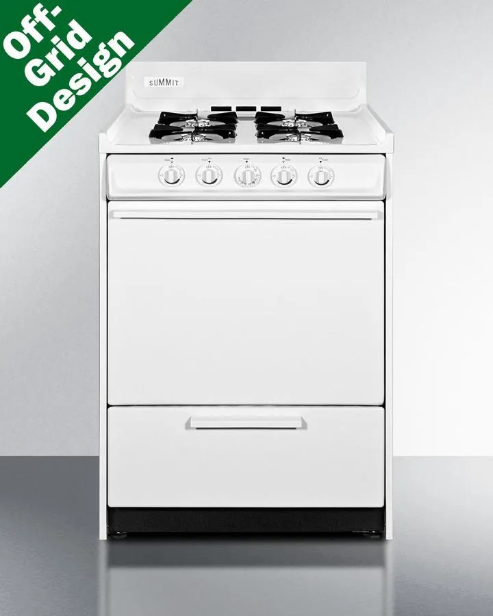 Summit WLM610P 24 Wide Propane Gas Range. Battery Start