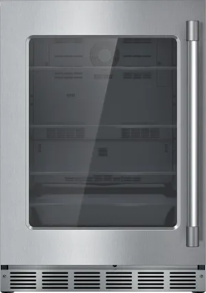 Thermador T24UR925LS Freedom Glass Door Refrigeration 24'' Professional Soft Close Flat Hinge T24Ur925Ls