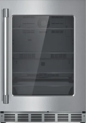 Thermador T24UR925RS Freedom Glass Door Refrigeration 24'' Professional Soft Close Flat Hinge T24Ur925Rs
