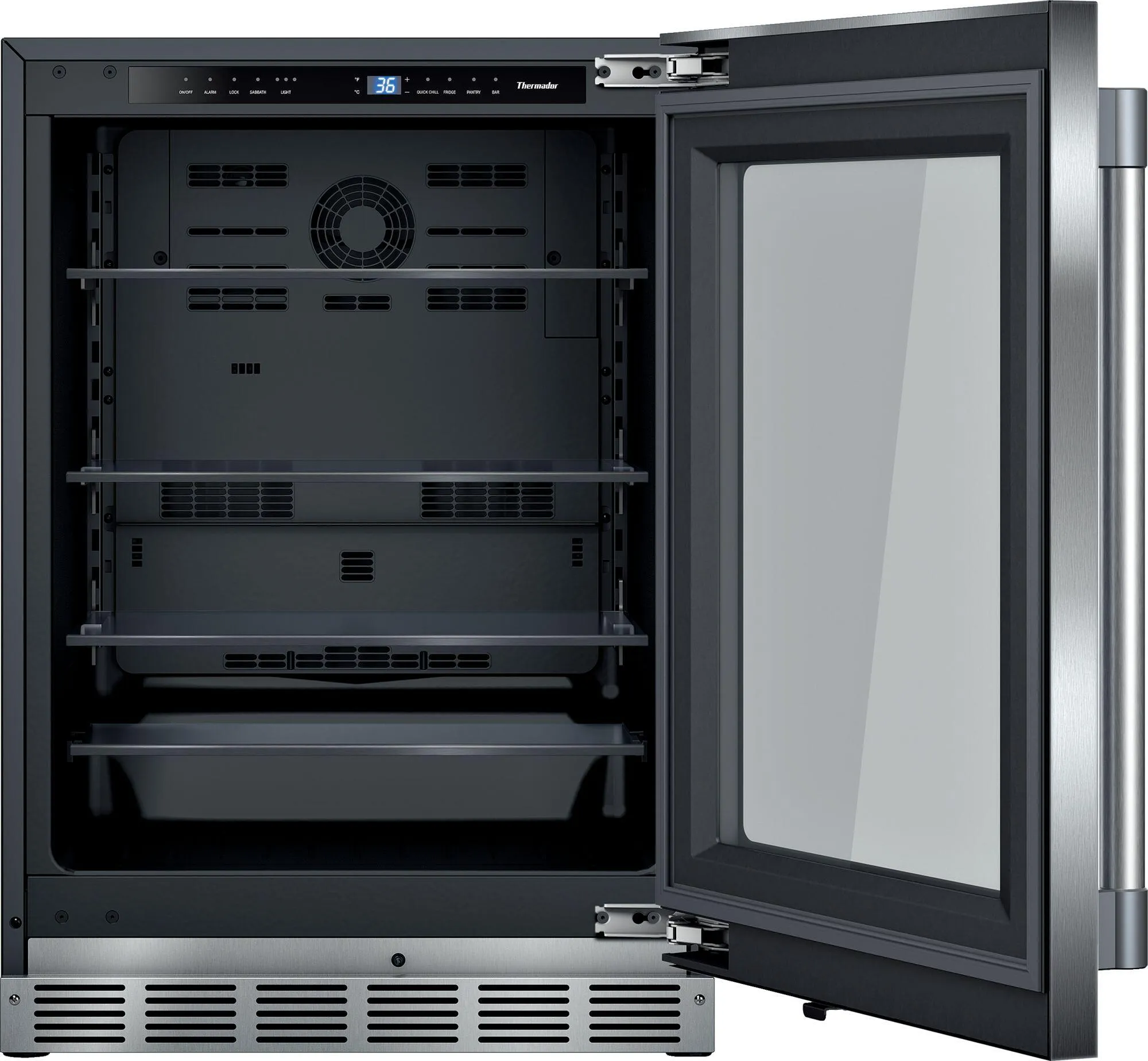 Thermador T24UR925RS Freedom Glass Door Refrigeration 24'' Professional Soft Close Flat Hinge T24Ur925Rs