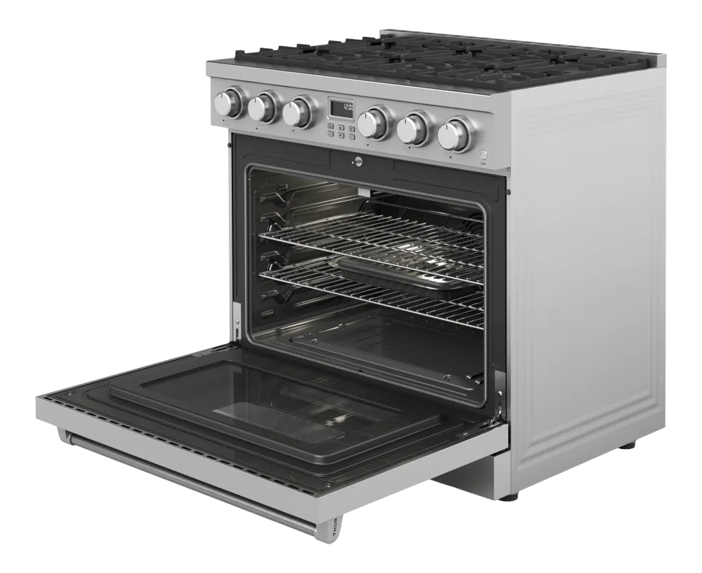 Thor Kitchen ARG36LP Thor Kitchen 36-Inch Contemporary Professional Gas Range - Arg36Lp