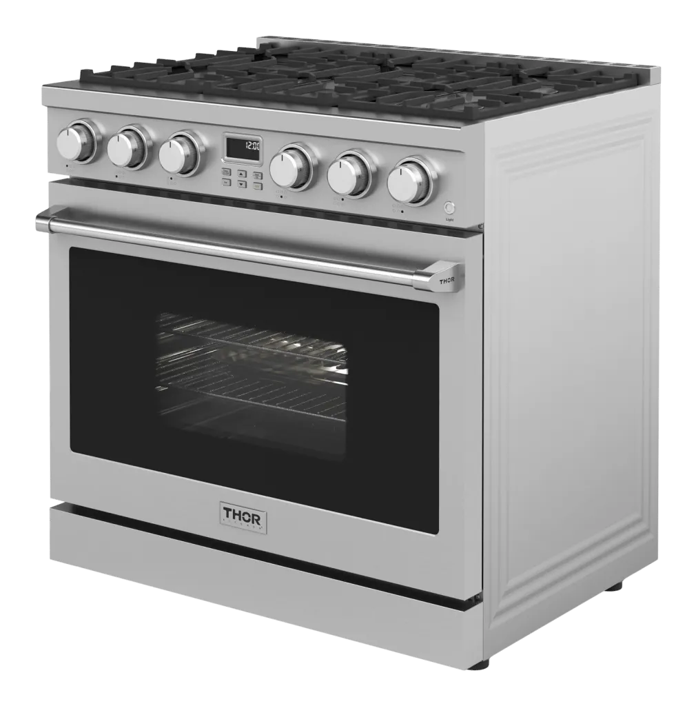 Thor Kitchen ARG36LP Thor Kitchen 36-Inch Contemporary Professional Gas Range - Arg36Lp