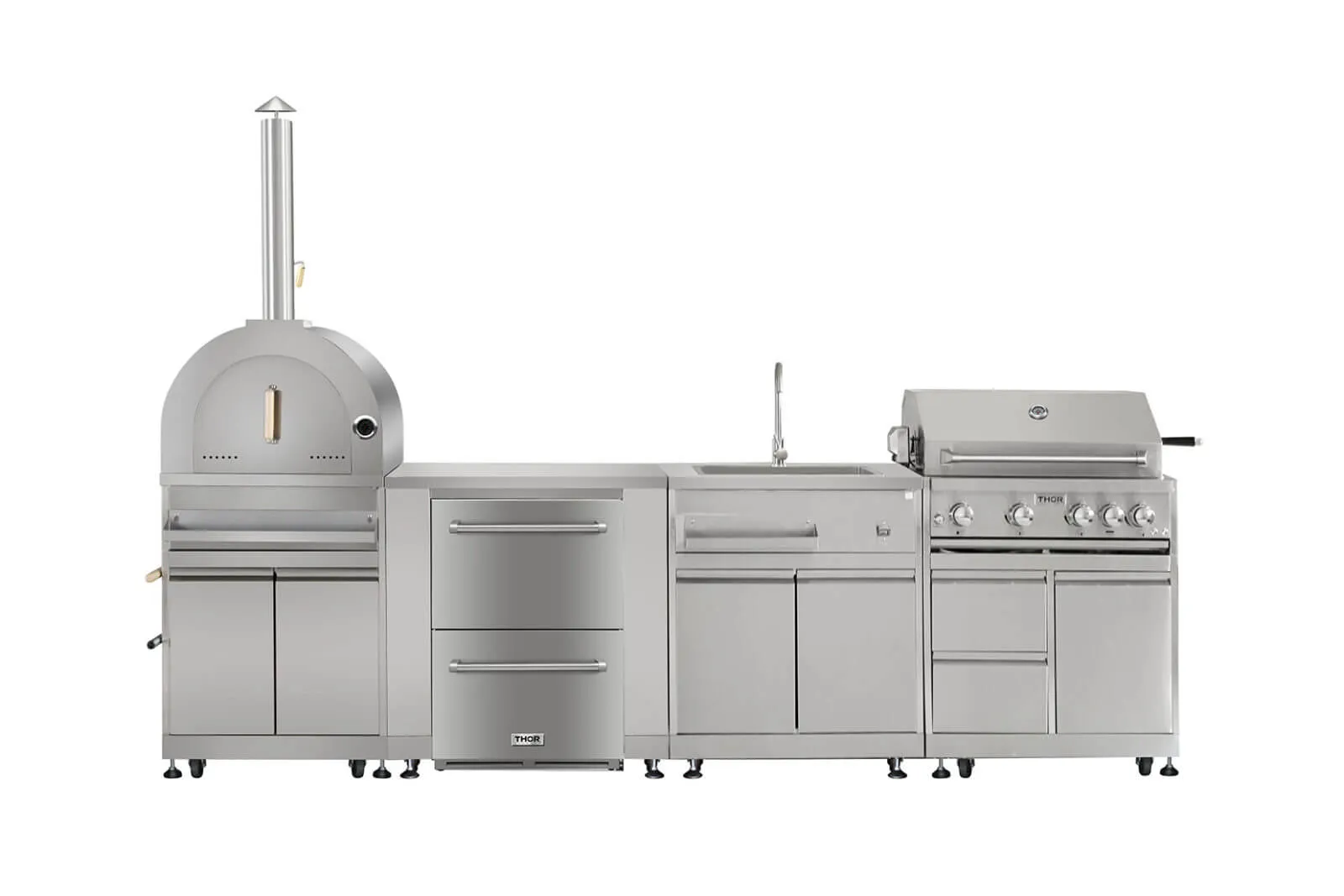 Thor Kitchen MK04SS304 32 Inch 4-Burner Gas Bbq Grill With Rotisserie In Stainless Steel