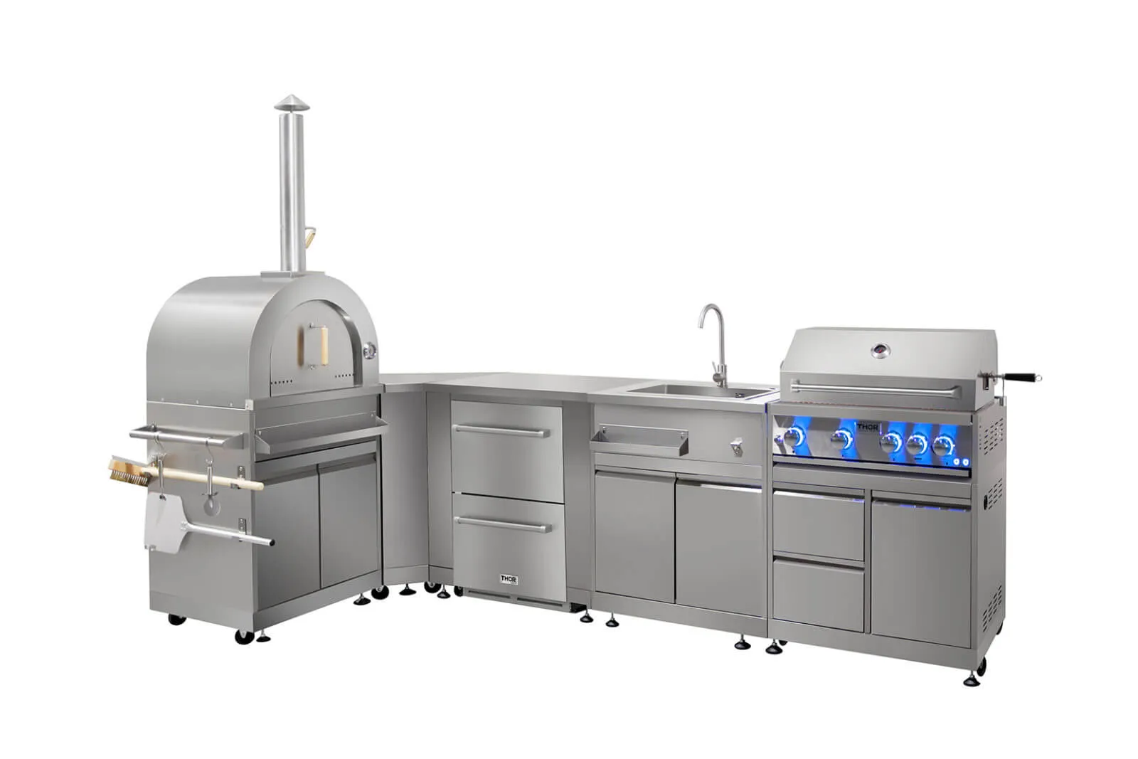 Thor Kitchen MK04SS304 32 Inch 4-Burner Gas Bbq Grill With Rotisserie In Stainless Steel