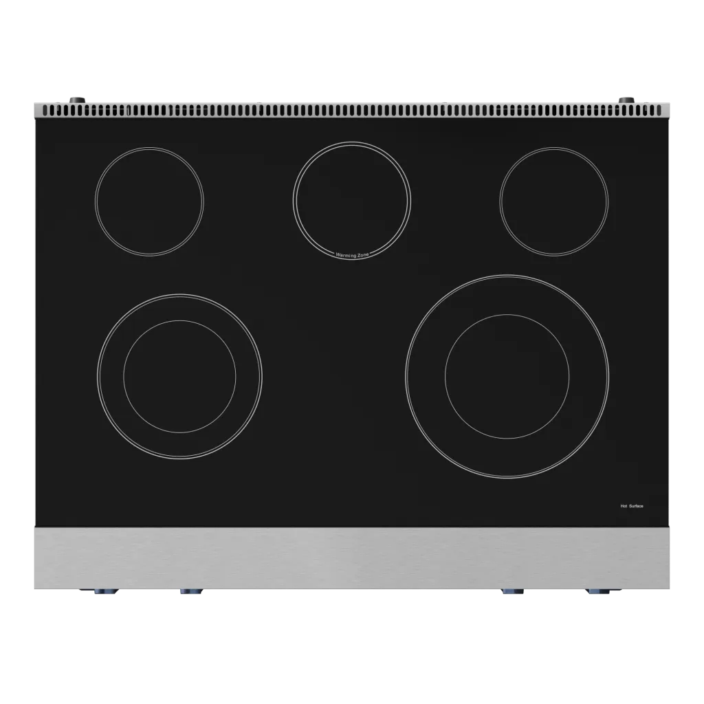 Thor Kitchen RSE36BLU 36 Inch Professional Electric Range With Tilt Panel Touch Control In Stainless Steel/Navy Blue Gordon Ramsay Series - Rse36-Blu