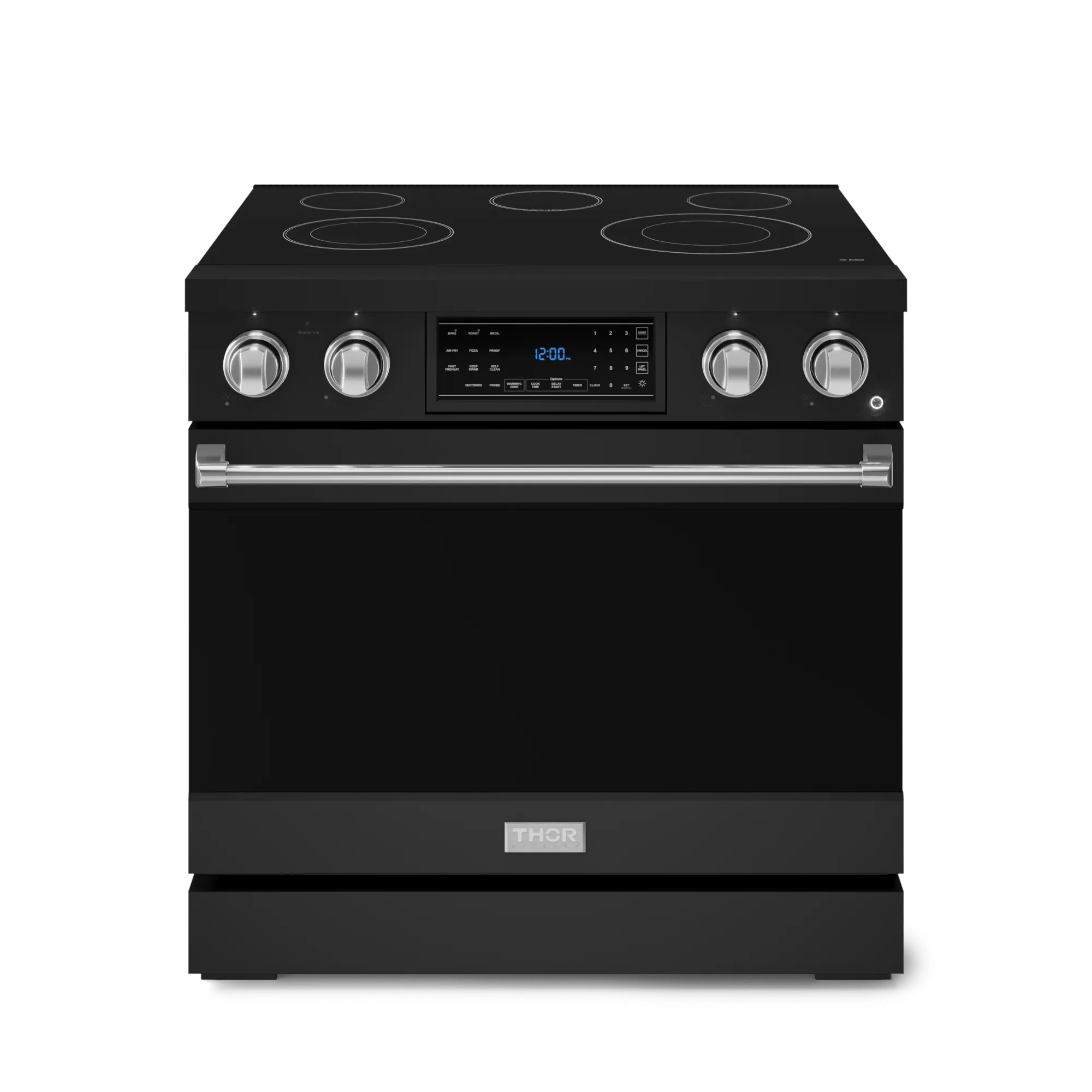Thor Kitchen RSE36BSS 36 Inch Professional Electric Range With Tilt Panel Touch Control In Black/Stainless Steel Gordon Ramsay Series - Rse36B-Ss