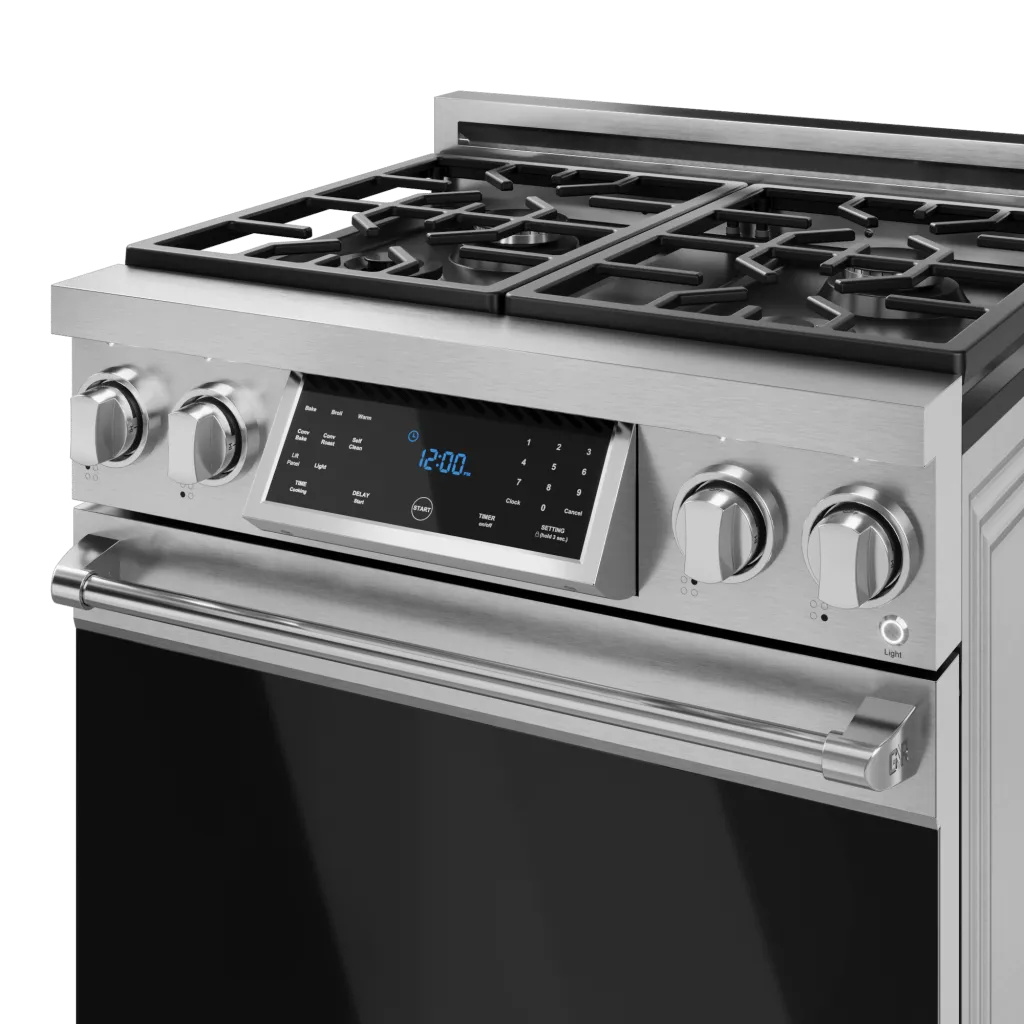 Thor Kitchen RSG30 30 Inch Professional Gas Range With Tilt Panel Touch Control In Stainless Steel Gordon Ramsay Series - Rsg30