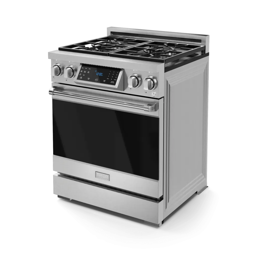 Thor Kitchen RSG30 30 Inch Professional Gas Range With Tilt Panel Touch Control In Stainless Steel Gordon Ramsay Series - Rsg30