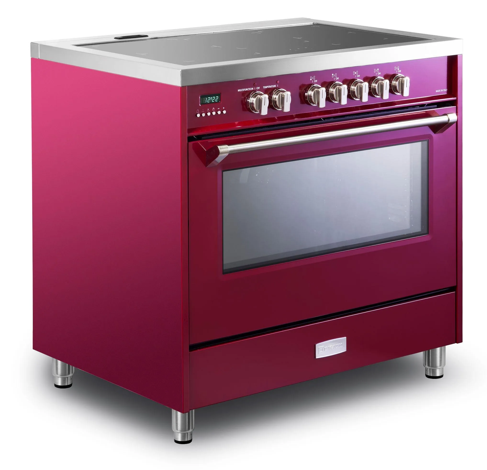 Verona VDFSIE365BU Designer 36 Induction Single Oven Range - Burgundy