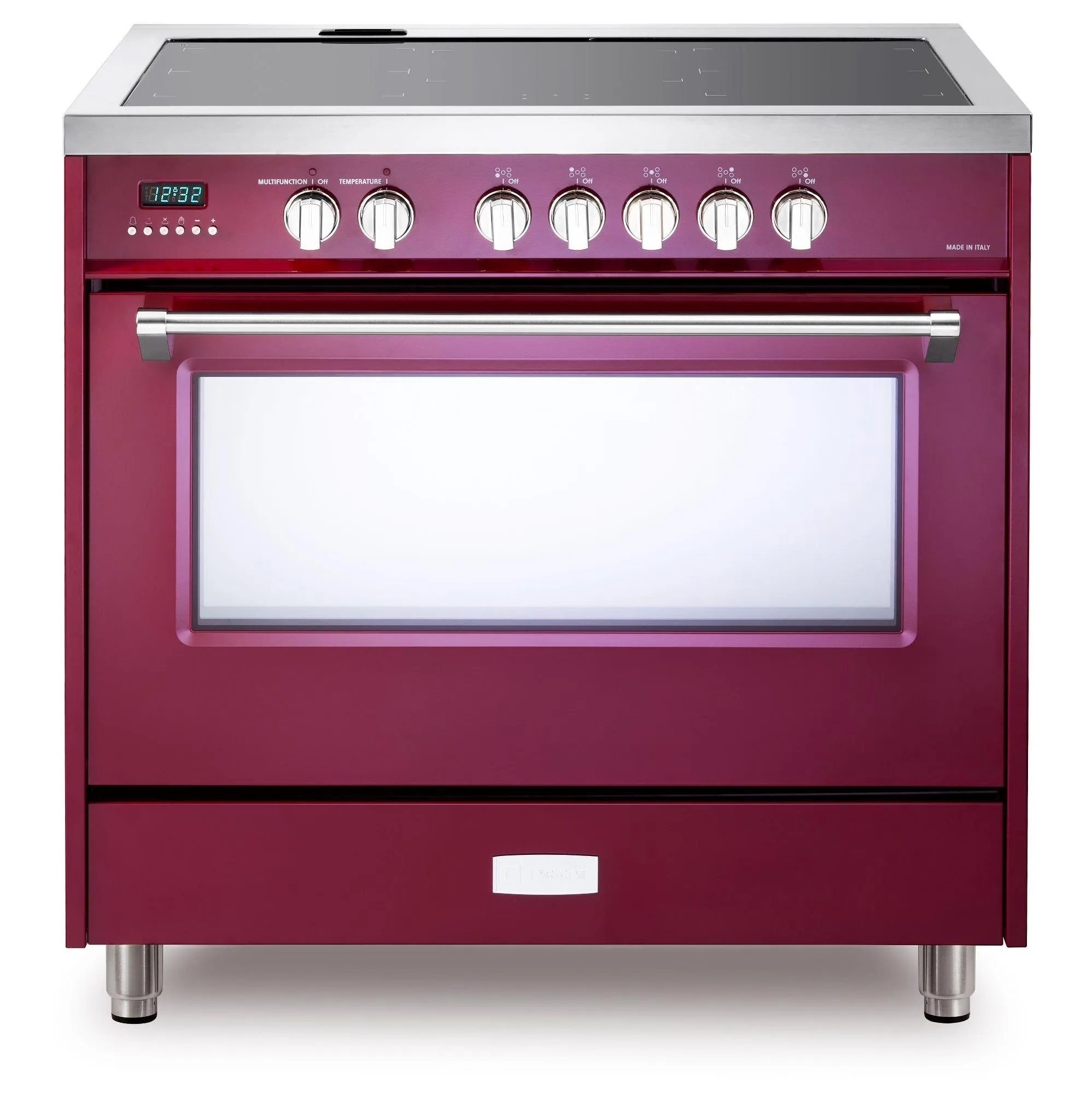Verona VDFSIE365BU Designer 36 Induction Single Oven Range - Burgundy