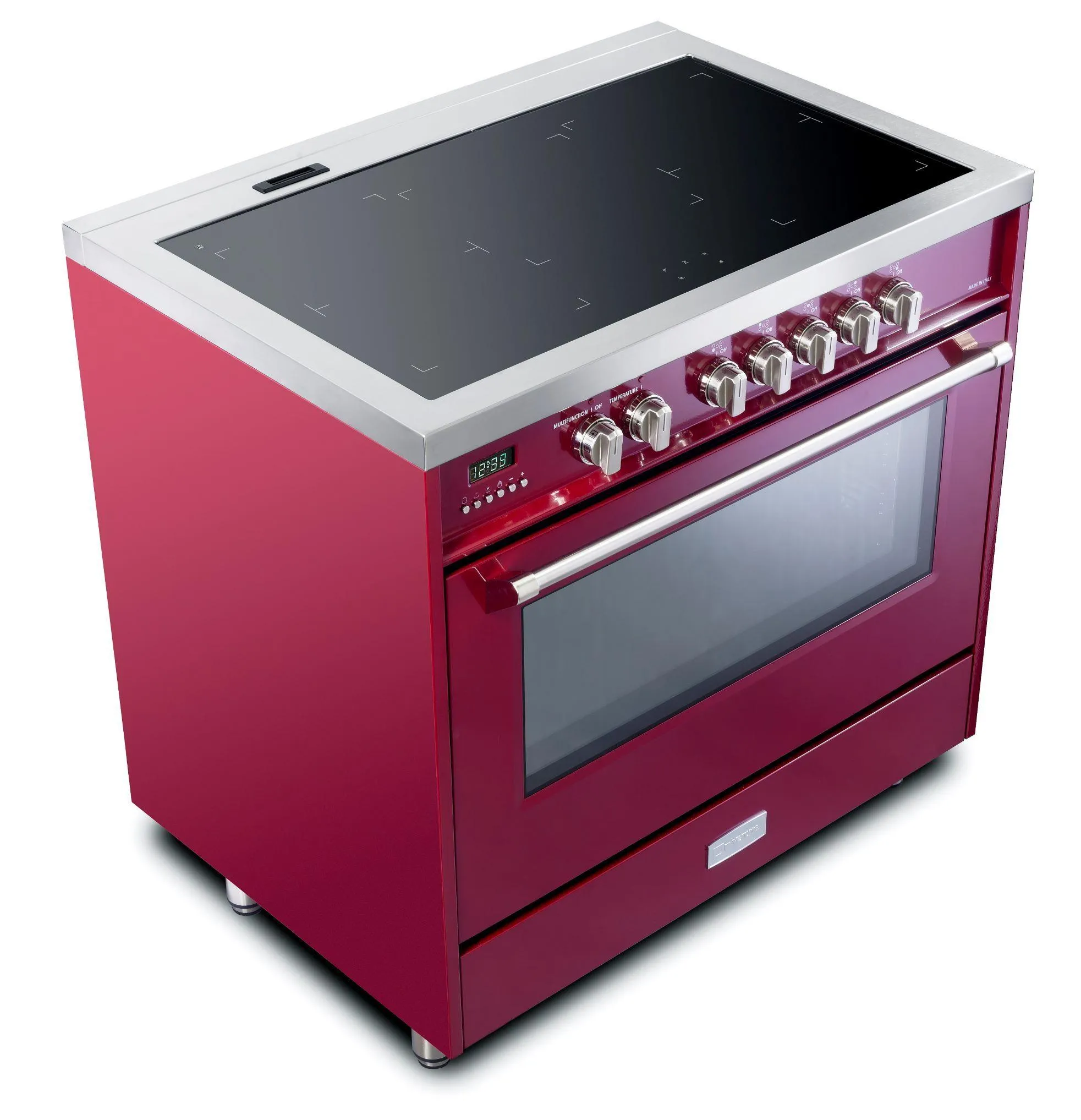 Verona VDFSIE365BU Designer 36 Induction Single Oven Range - Burgundy
