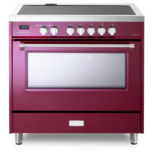 Verona VDFSIE365BU Designer 36 Induction Single Oven Range - Burgundy