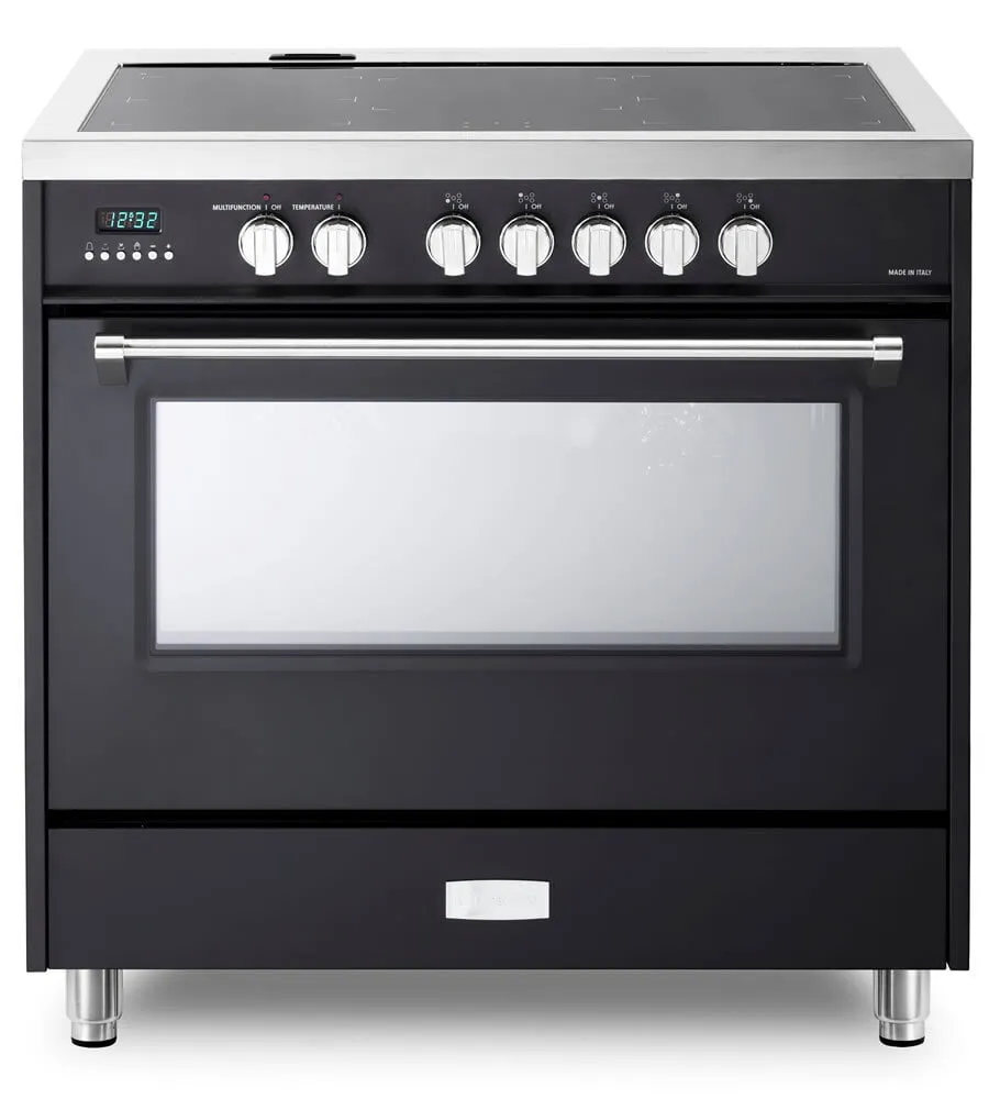 Verona VDFSIE365E Matte Black 36 Designer Induction Range