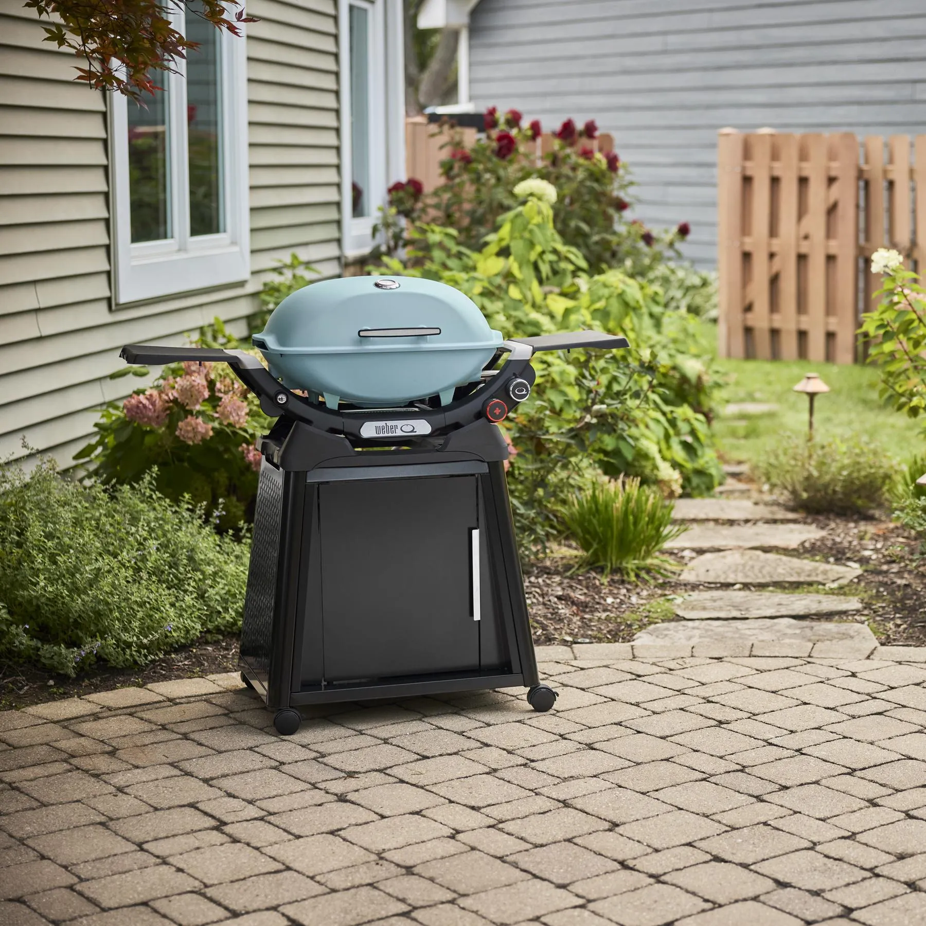 Weber 1500394 Q 2800N  Gas Grill With Stand (Liquid Propane) - Sky Blue