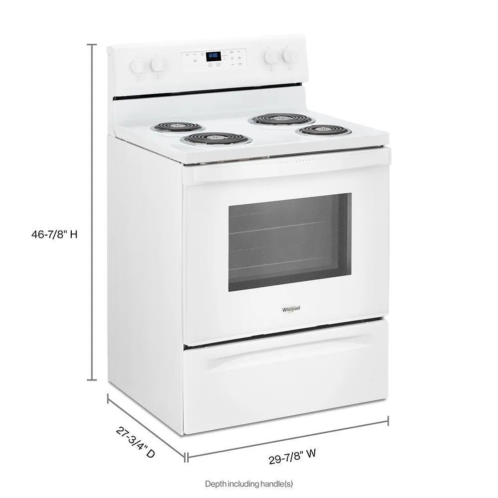 Whirlpool WFC315S0JW 4.8 Cu. Ft. Whirlpool Electric Range With Keep Warm Setting