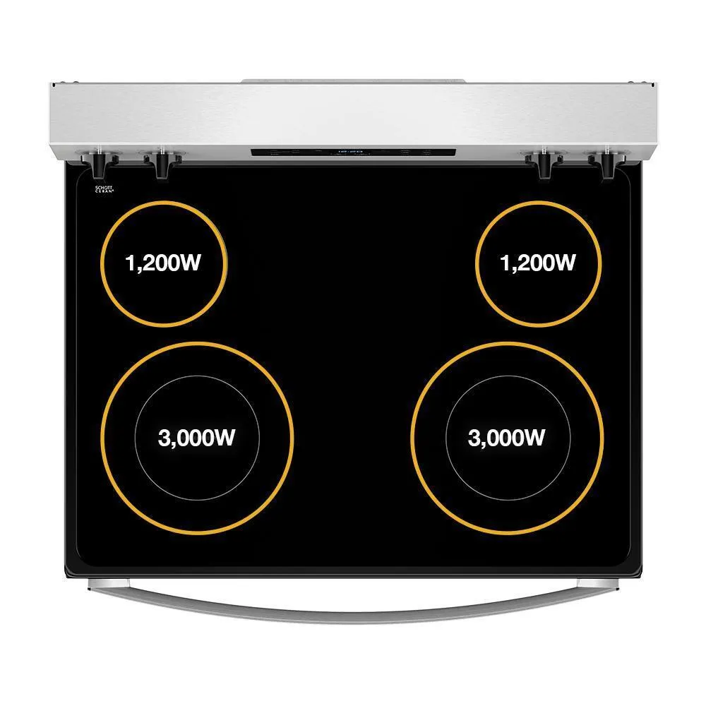 Whirlpool WFES3530RB 30-Inch Electric Range With Steam Clean