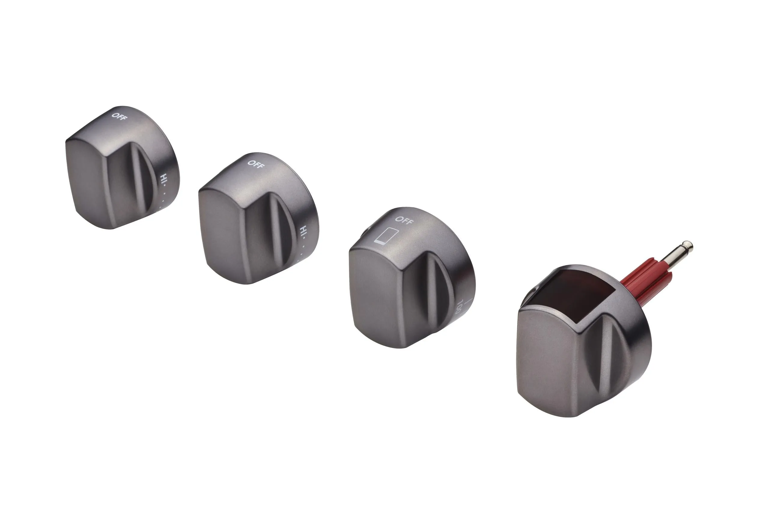 Wolf 9056268 30 Dual Fuel Brushed Gray Knob Kit