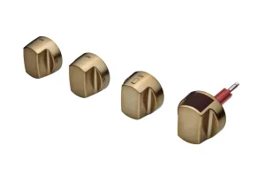 Wolf 9056274 48 And 60 Dual Fuel Brushed Brass Knob Kit