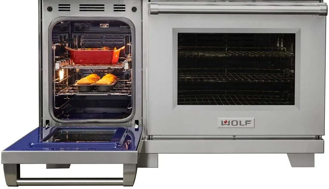 Wolf DF48450CGSP 48 Dual Fuel Range - 4 Burners. Infrared Charbroiler And Infrared Griddle