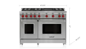 Wolf GR486CLP 48 Gas Range - 6 Burners And Infrared Charbroiler