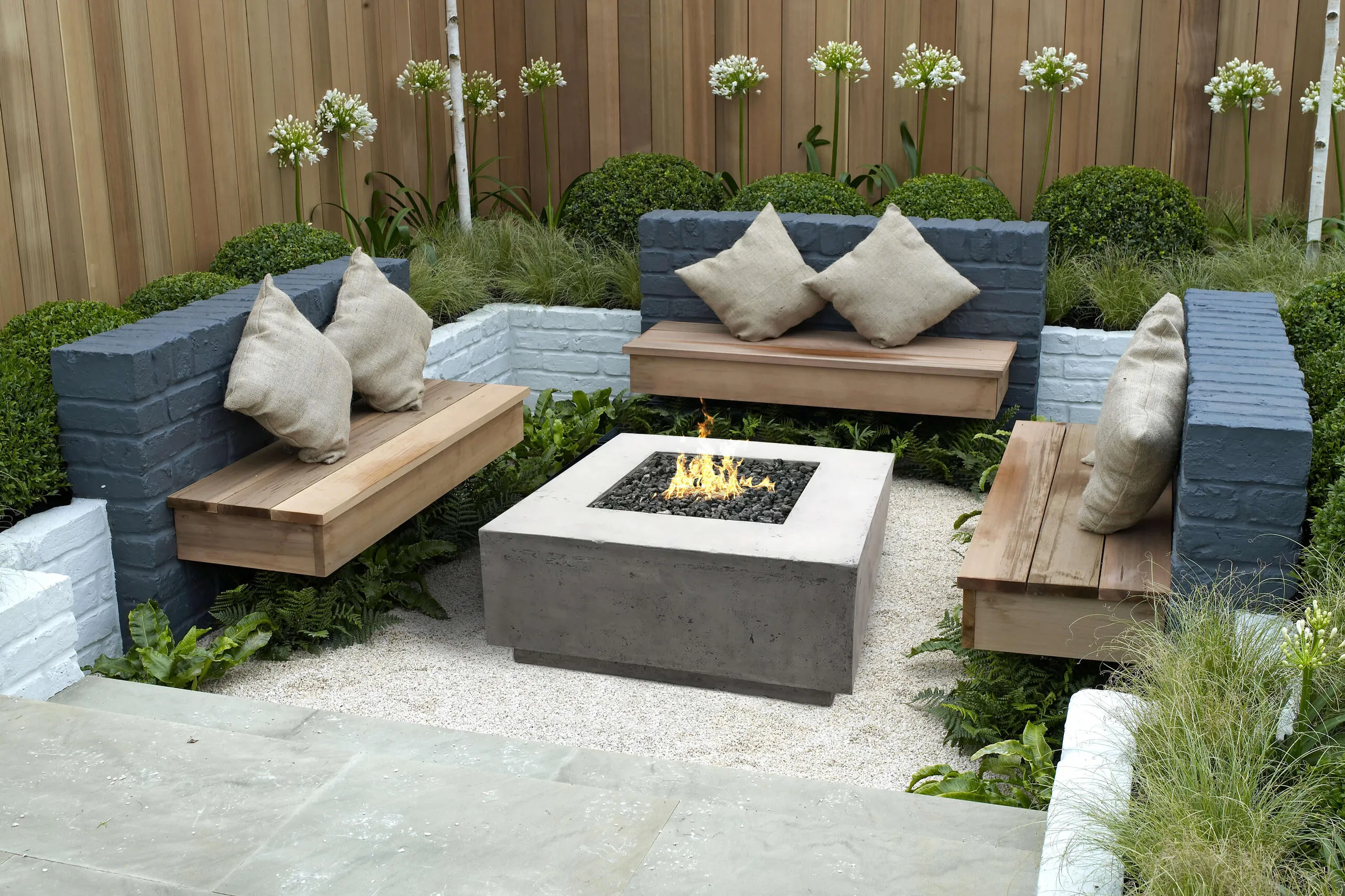 Xo Appliance XOFSQR3636GR Fire Square Table 36 X 36 Natural Gas Fired Gfrc - Gray