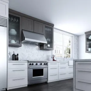 Xo Appliance XOT1836SC 36 600/395 Cfm Italian Made Pro Hood Range Hood Stainless